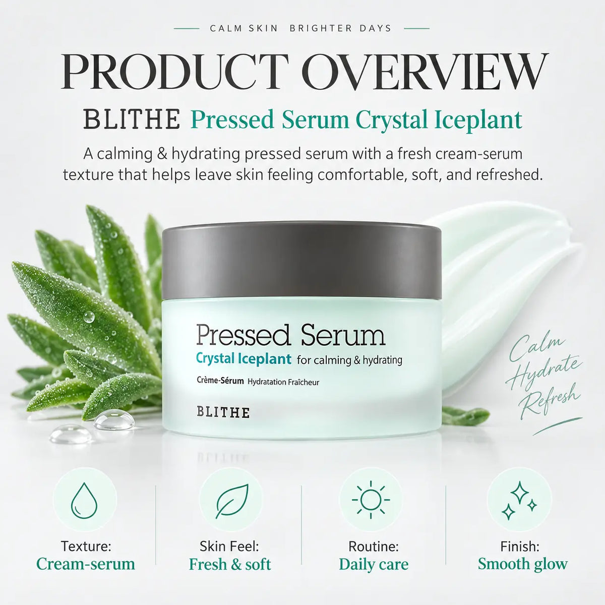 BLITHE Pressed Serum Crystal Iceplant 50ml