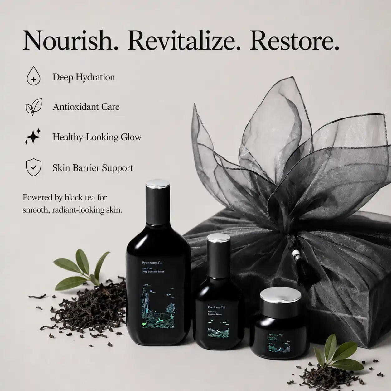 Pyunkang Yul Black Tea Line Gift Set 130ml 45ml 60ml