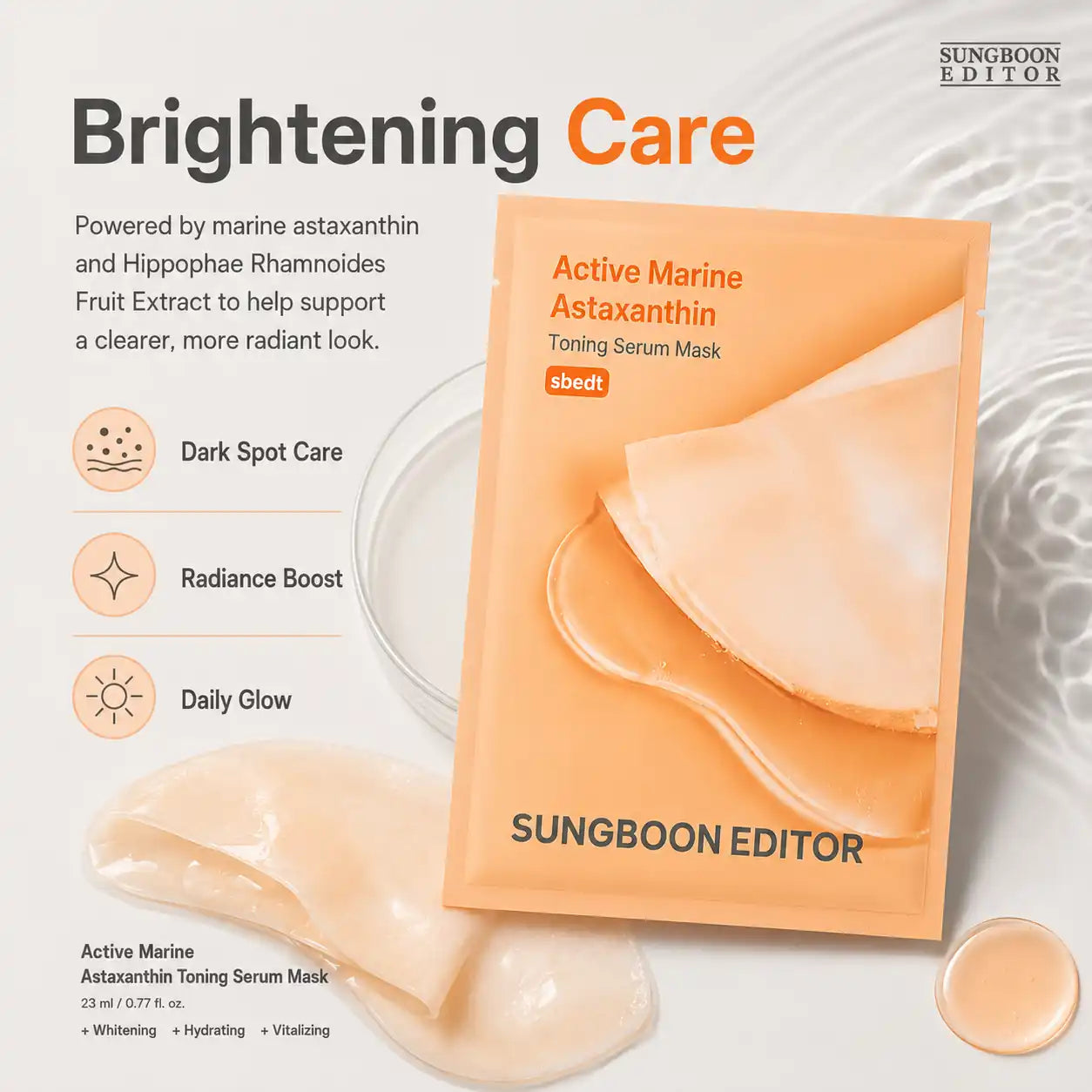 sheet mask applied to face