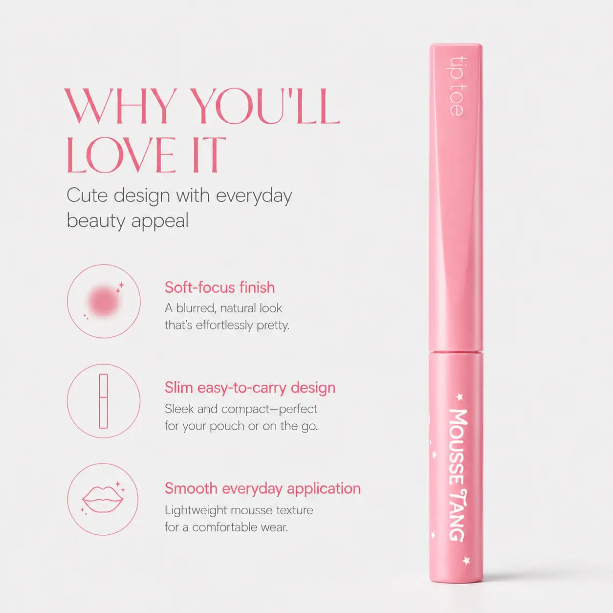 Tiptoe Mousse Tang Lip Matter 001 Amelie Lip Tint
