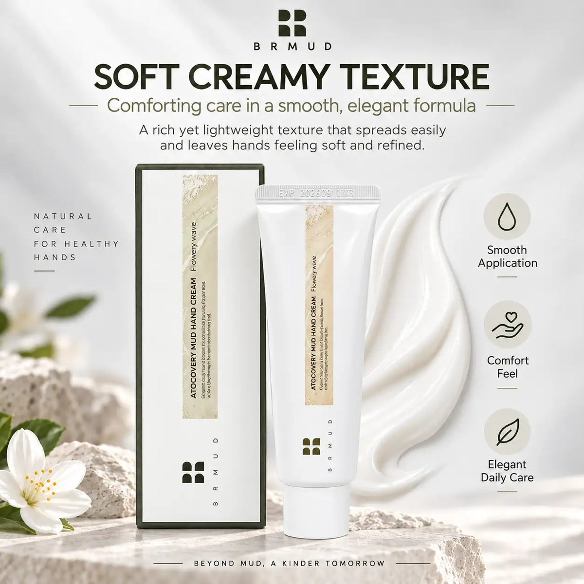 BRMUD Atocovery Mud Hand Cream (Flowery Wave) 50ml