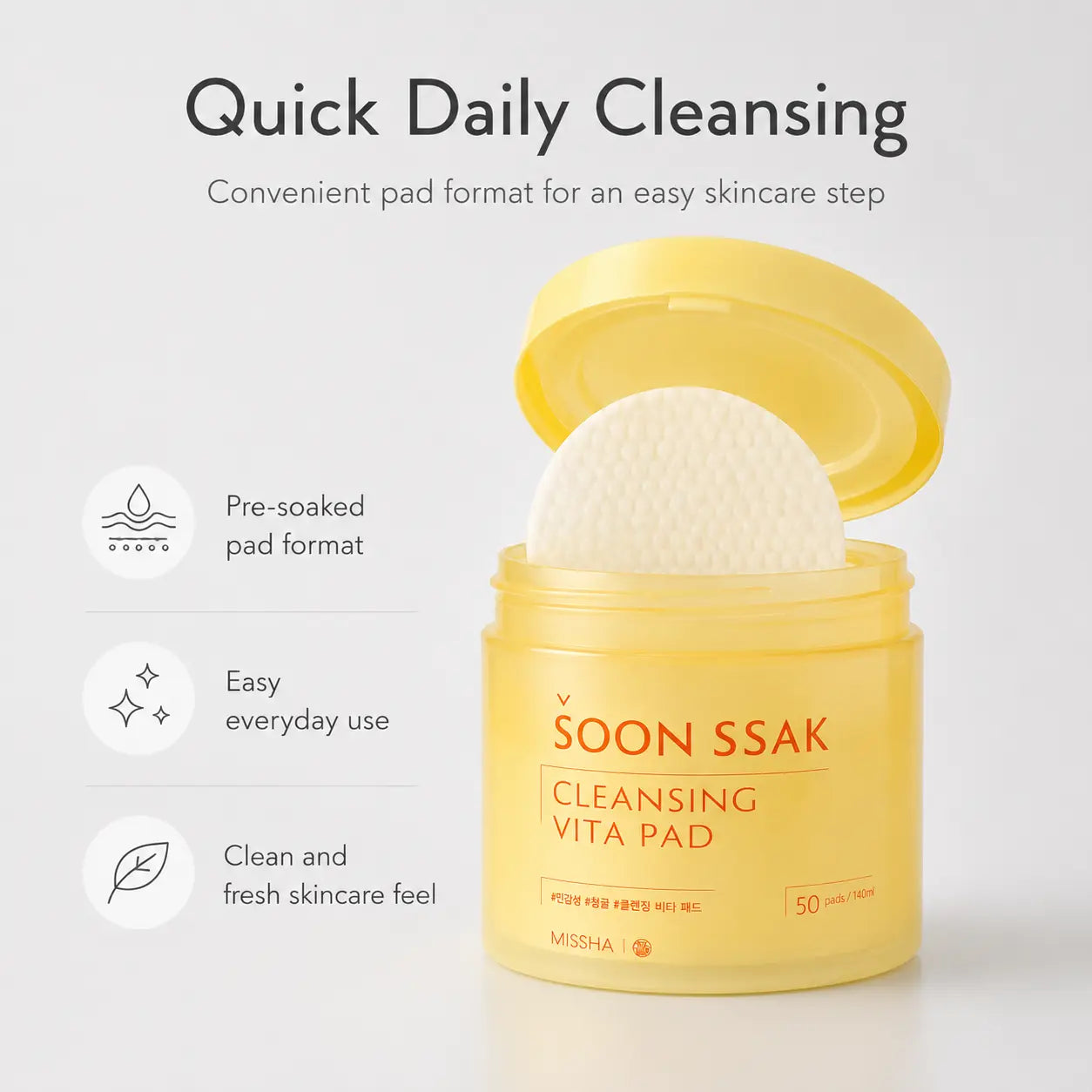 BEAUDIANI Soon Ssak Cleansing Vita Pads 50 Sheets