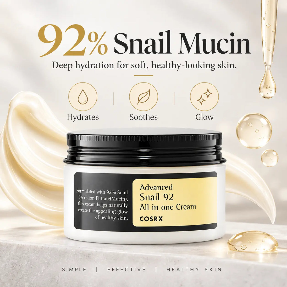 COSRX Advanced Snail 92 All-in-One Cream Nail Polish Nail Color 100ml