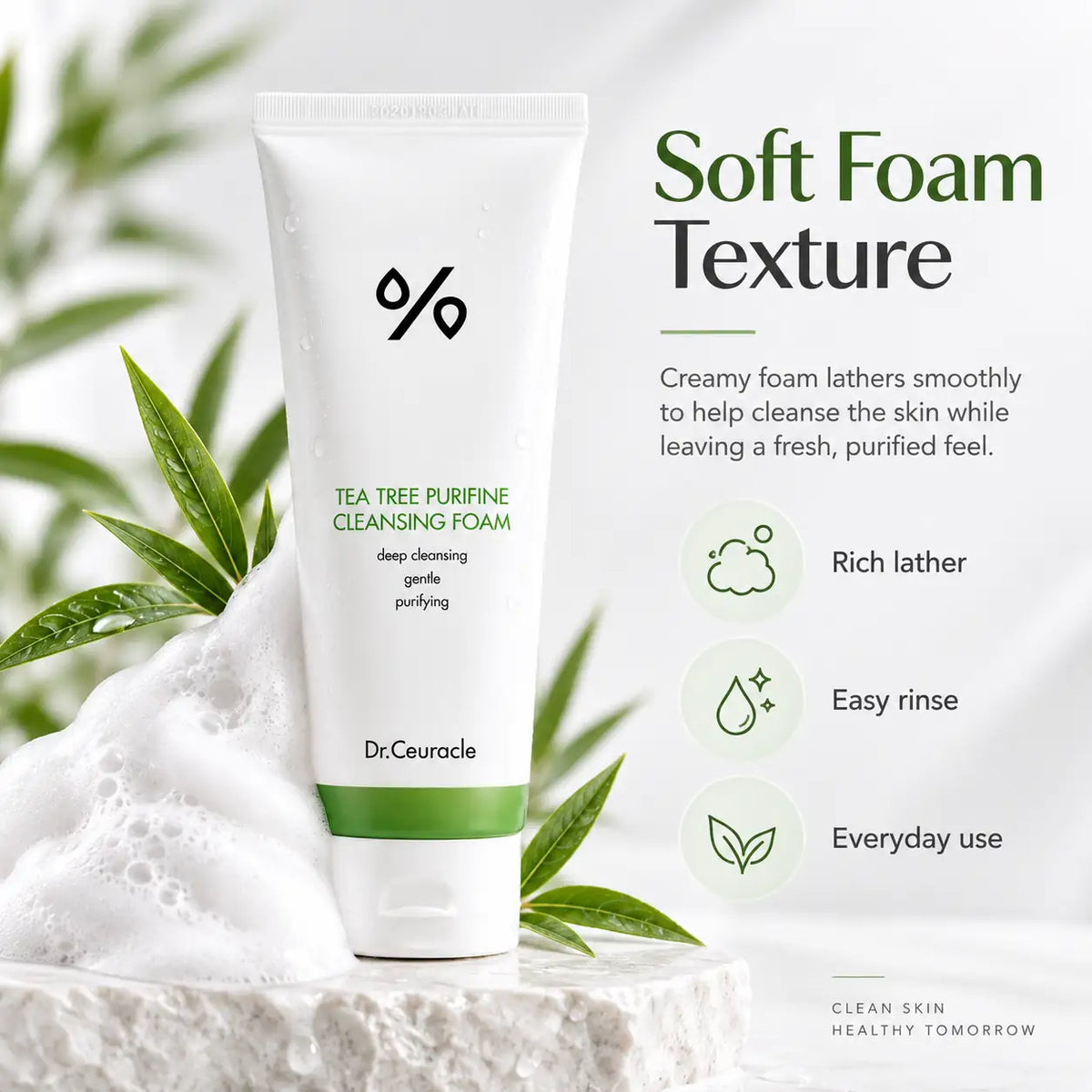Dr. Ceuracle Tea Tree Purifine 30 Cleansing Foam 150g