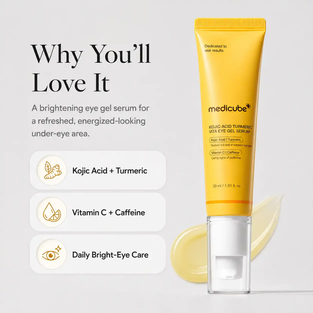 Medicube Kojic Acid Turmeric Vita Eye Gel Serum 30ml