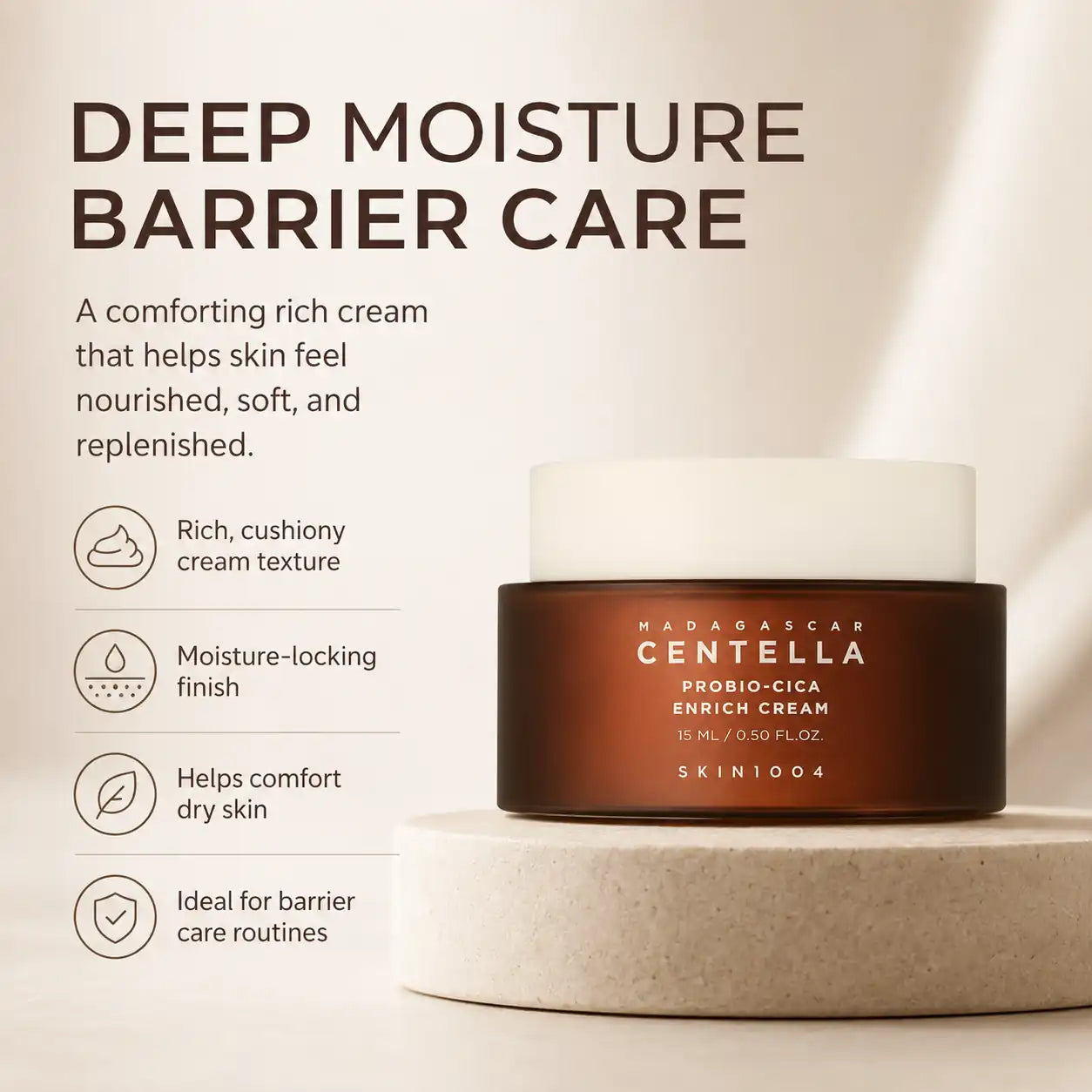 SKIN1004 Madagascar Centella Probio-Cica Enrich Cream 15ml