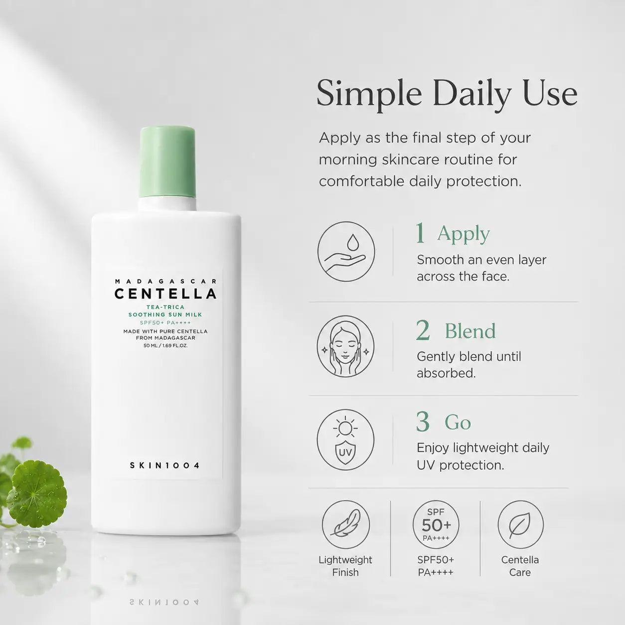 SKIN1004 Madagascar Centella Tea-Trica Soothing Sun Milk 50ml