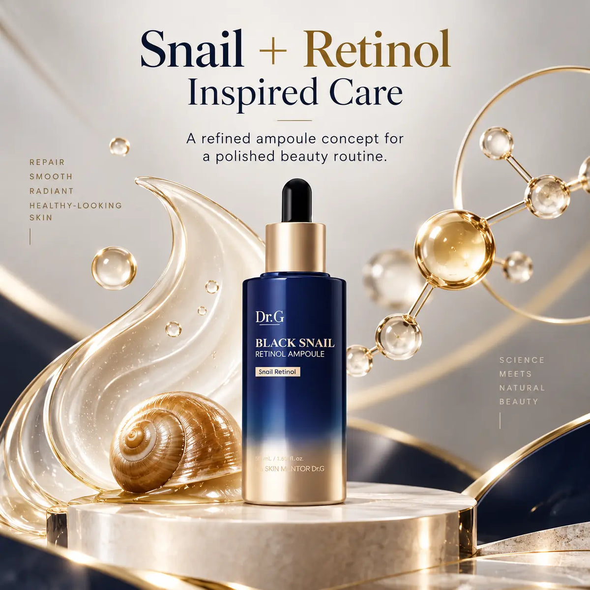 Dr.G Black Snail Retinol Ampoule Nail Polish Nail Color 50ml
