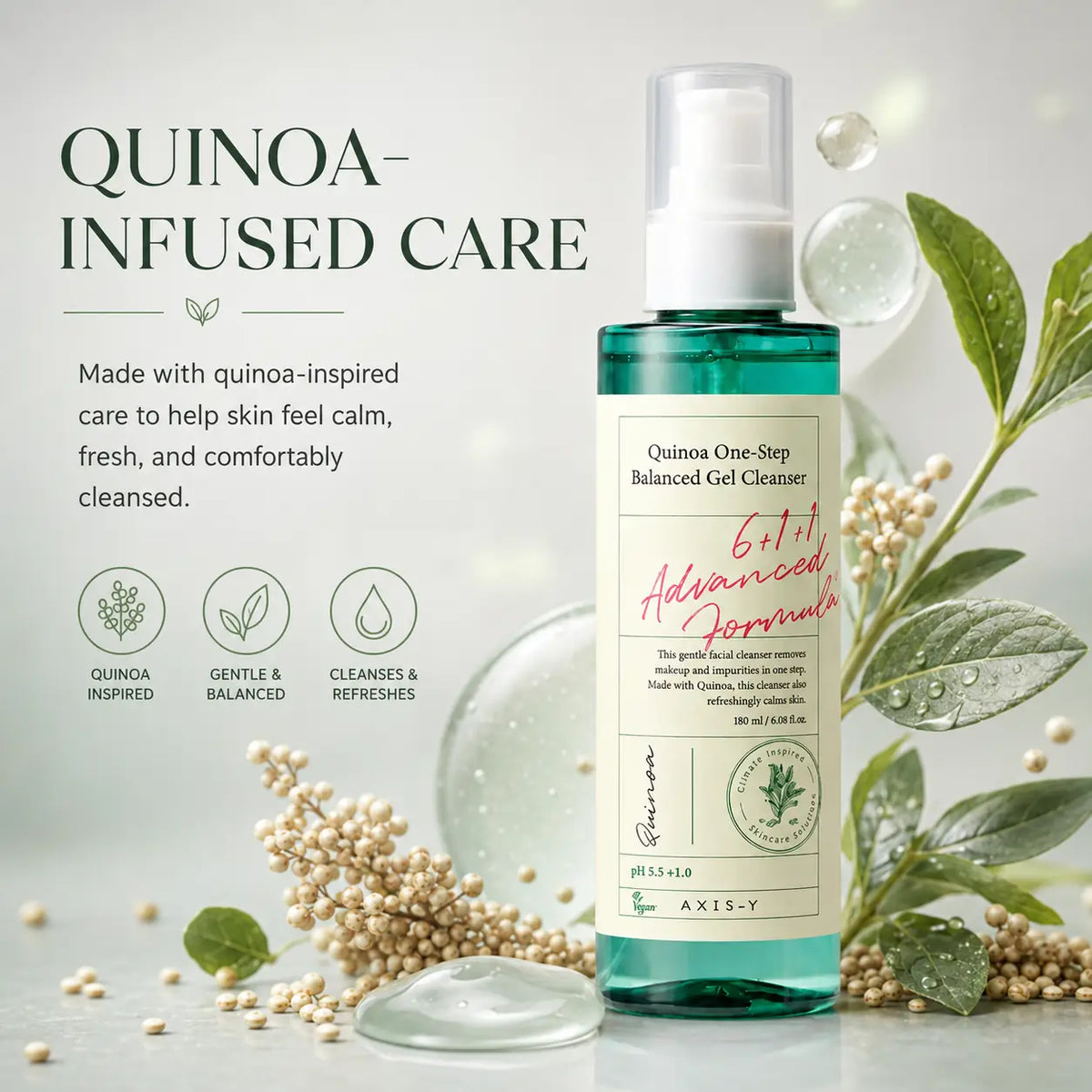AXIS-Y Quinoa One Step Balanced Gel Cleanser 180ml