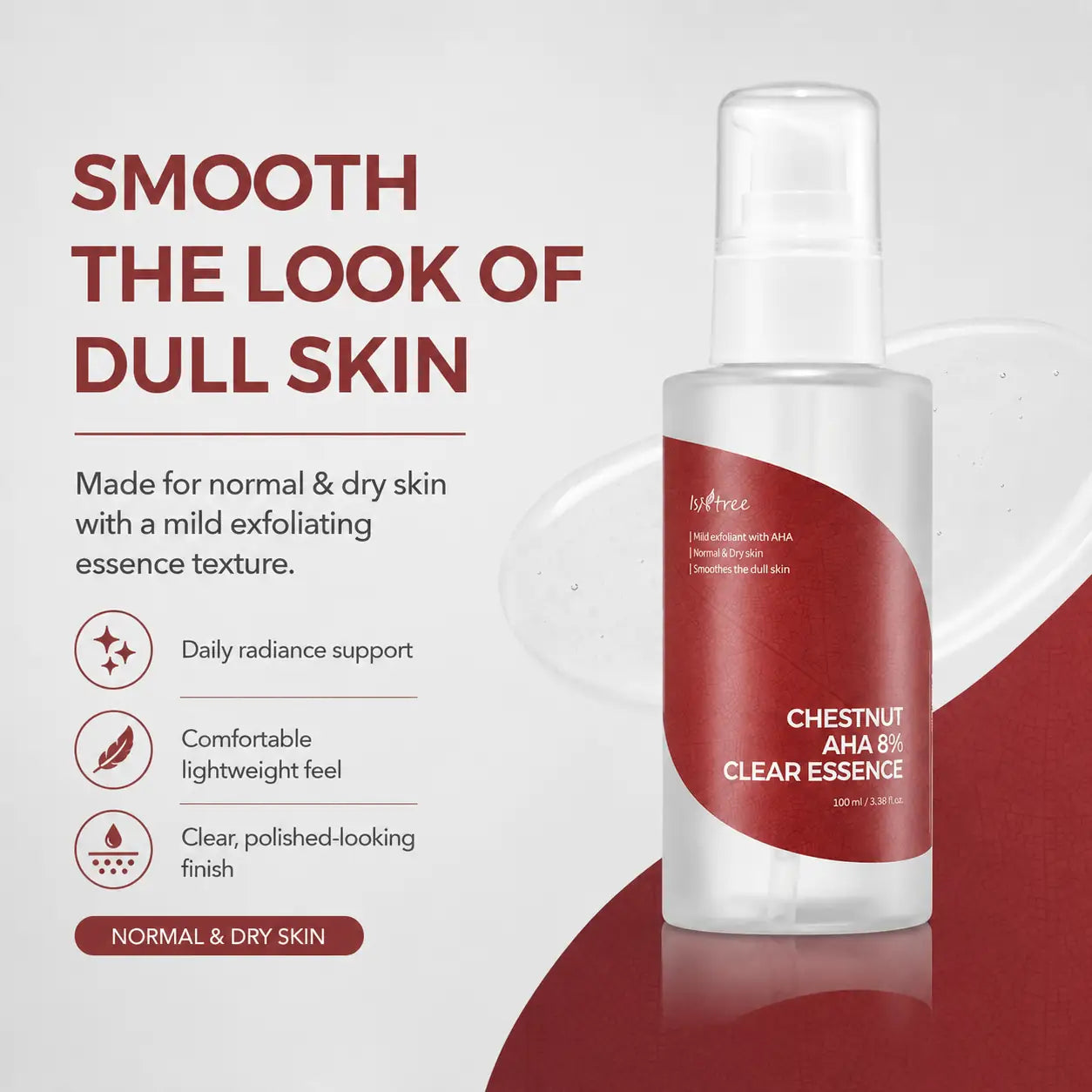 Isntree Chestnut AHA 8% Clear Essence 100ml