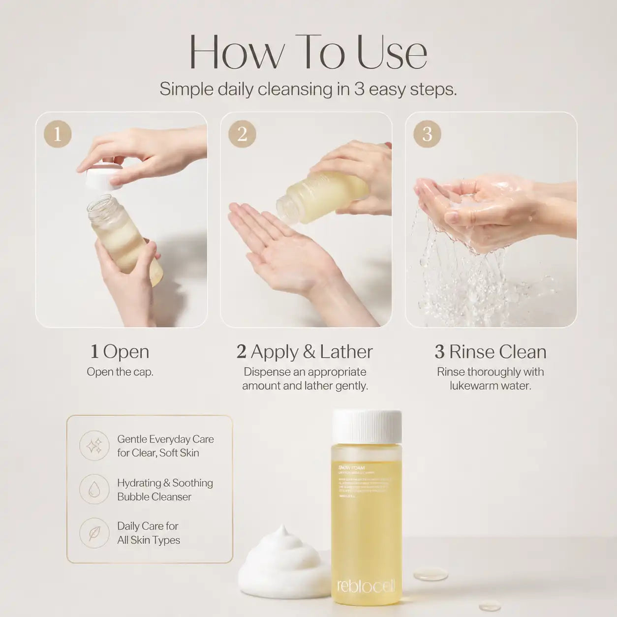 Reblocell Snow Foam Cleanser 150ML