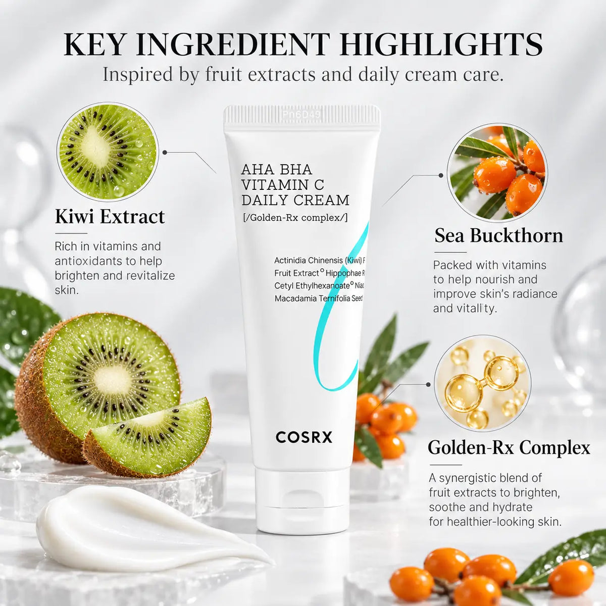 COSRX Refresh AHA BHA Vitamin C Daily Cream 50ml