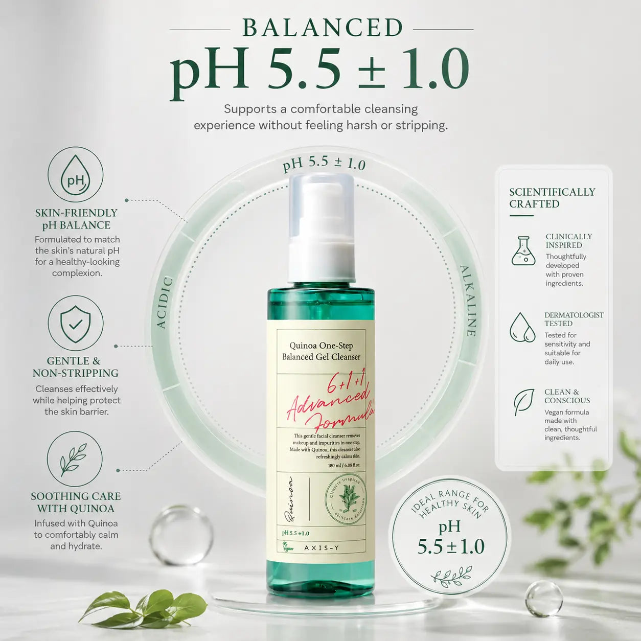 AXIS-Y Quinoa One Step Balanced Gel Cleanser 180ml