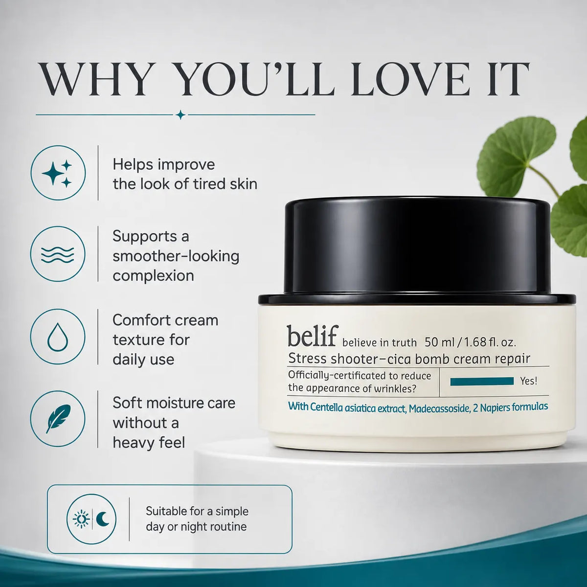 belif Stress Shooter Cica Bomb Cream Repair 50ml
