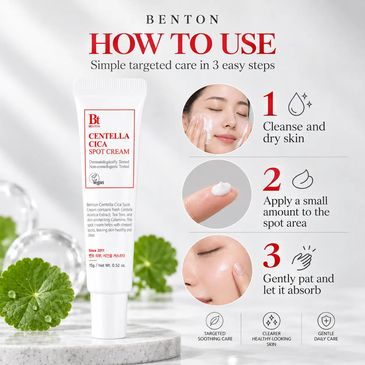 Benton Goodbye Redness Centella Spot Cream 15g