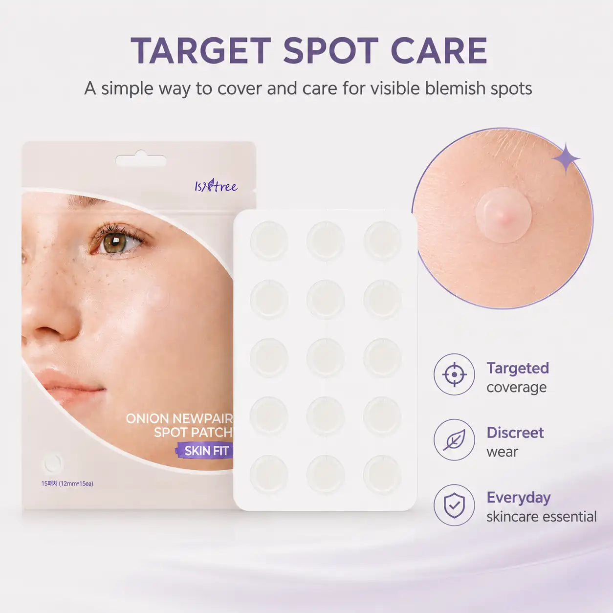 Isntree Onion Newpair Spot Patch Skin Fit 15 Patches