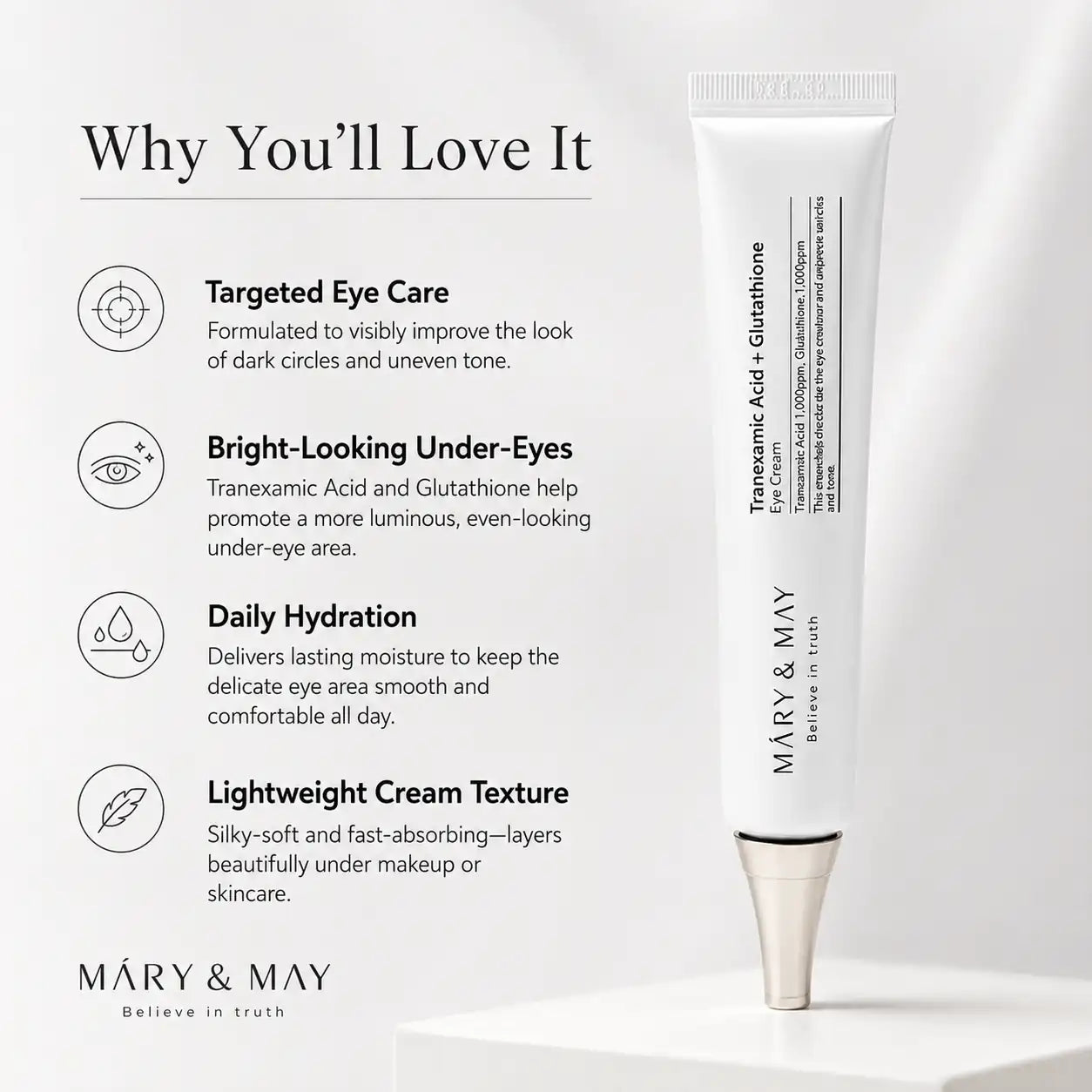Mary&May Tranexamic Acid+Glutathione Eye Cream 30g