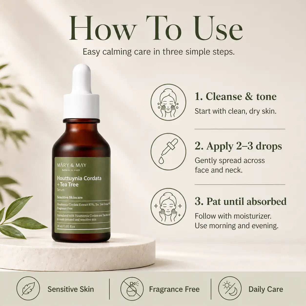 Mary&May Houttuynia Cordata +Tea Tree Serum 30ml