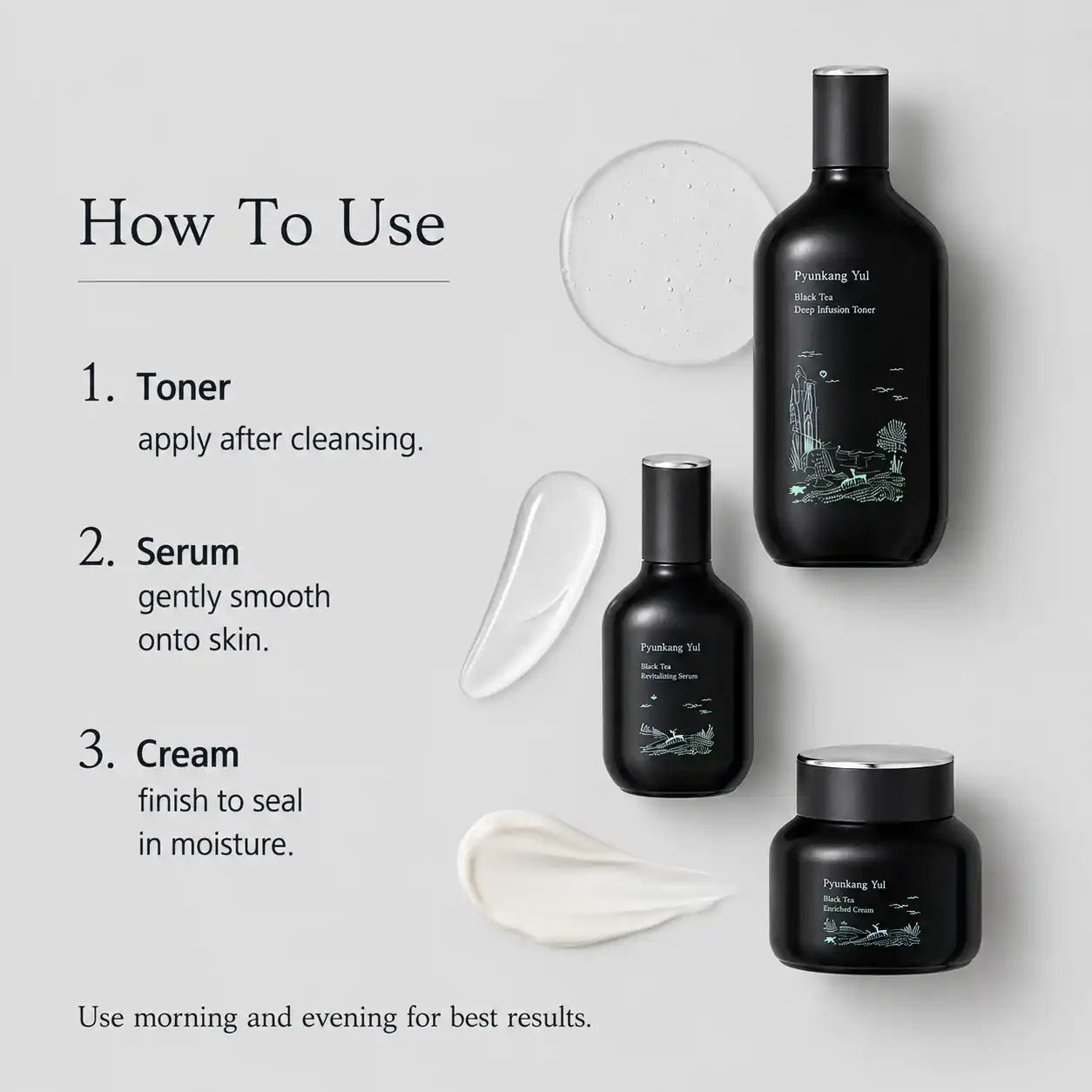 Pyunkang Yul Black Tea Line Gift Set 130ml 45ml 60ml