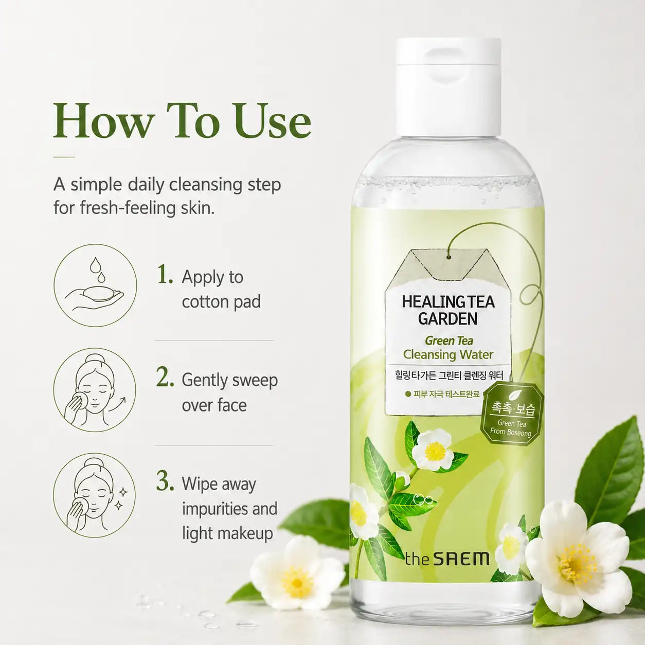 The Saem Healing Tea Garden Green Tea Cleansing Water 300ml