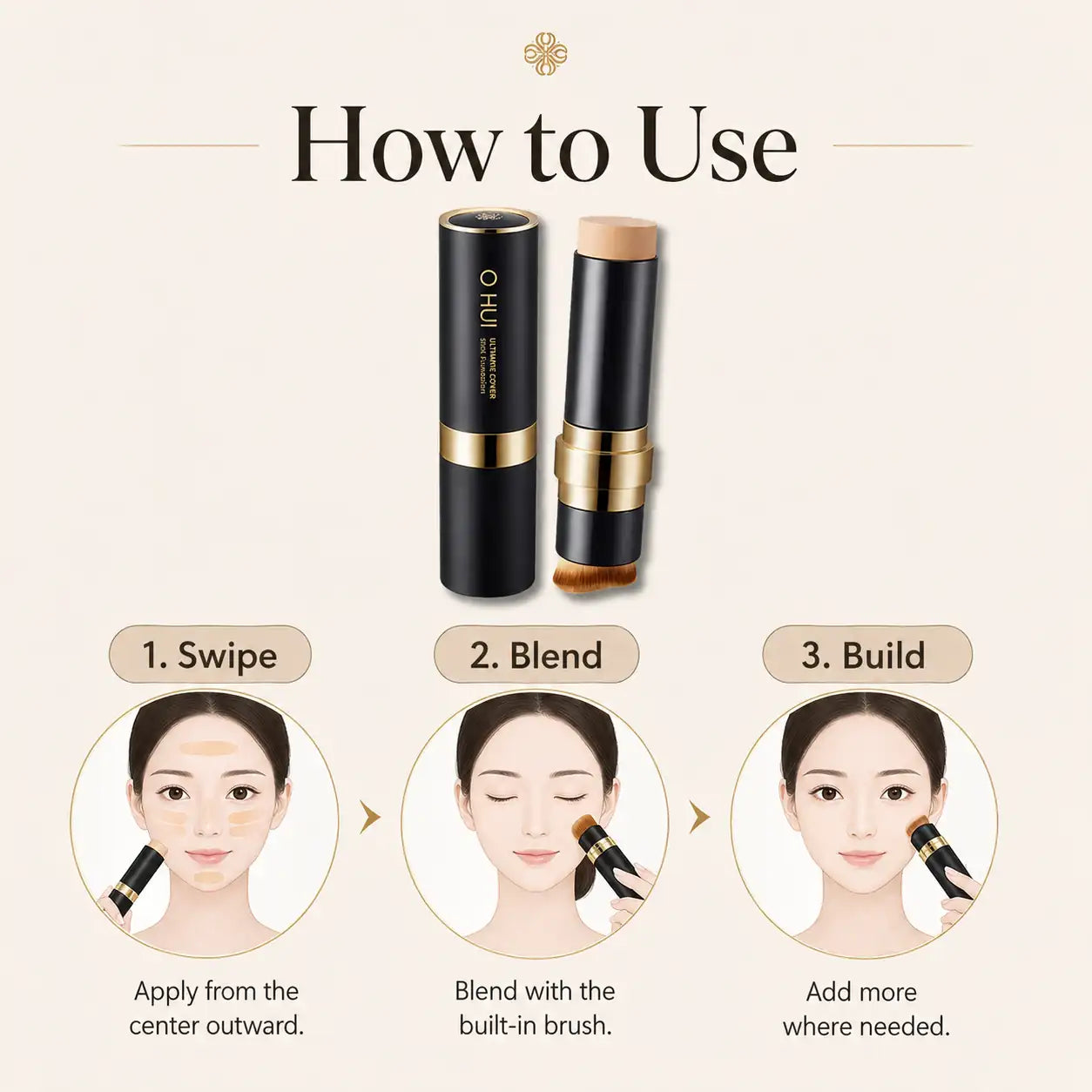 OHUI Ultimate Cover Stick Foundation SPF50+ PA+++ 15g
