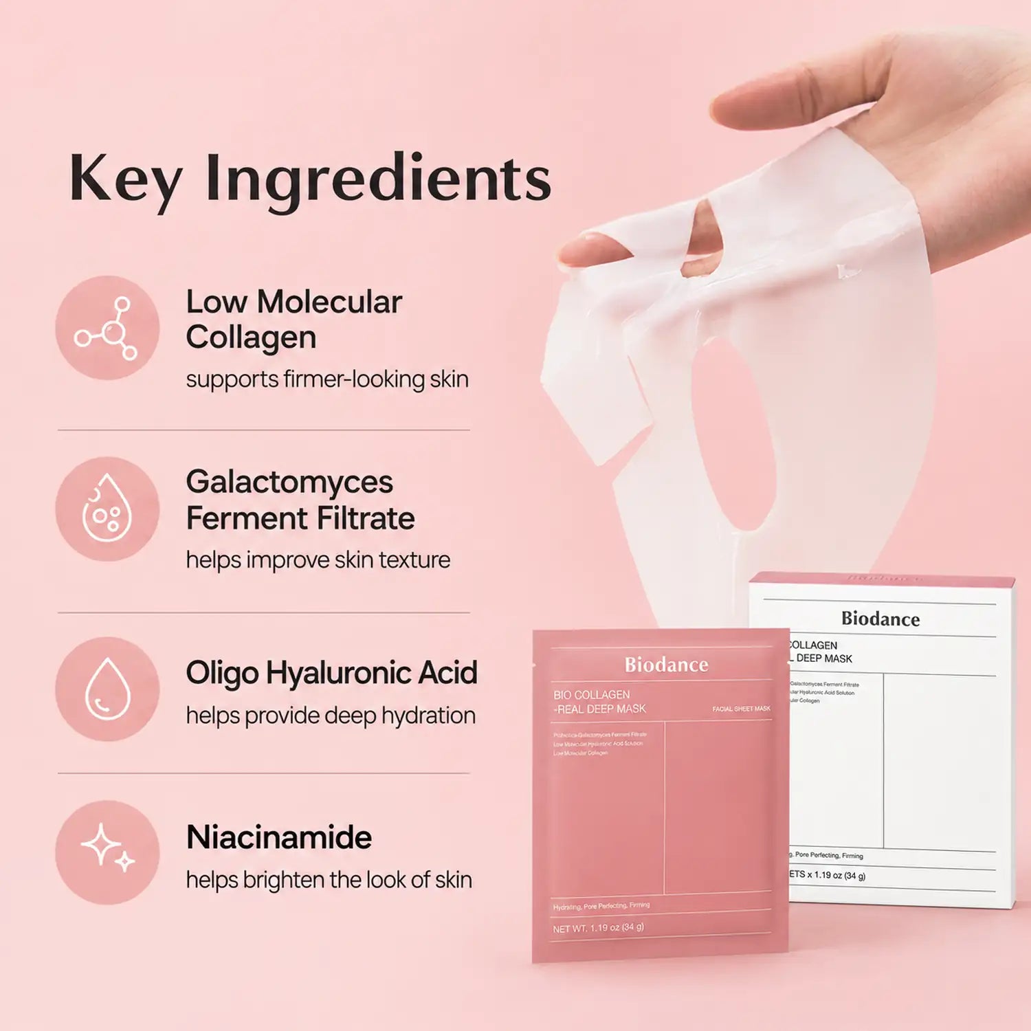 BIODANCE Bio Collagen Real Deep Mask ( 34g 4ea )