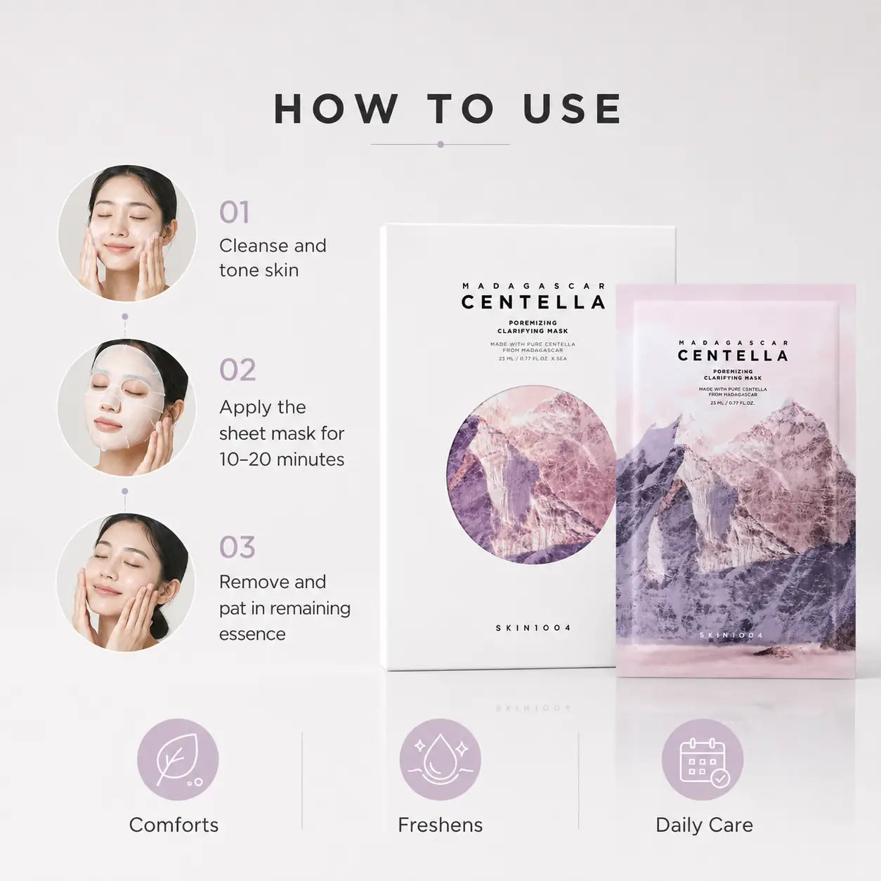 SKIN1004 Madagascar Centella Poremizing Clarifying Mask 5EA