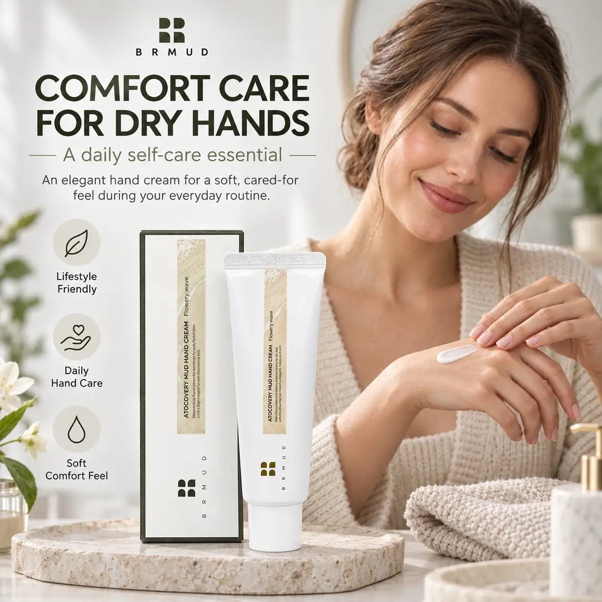BRMUD Atocovery Mud Hand Cream (Flowery Wave) 50ml