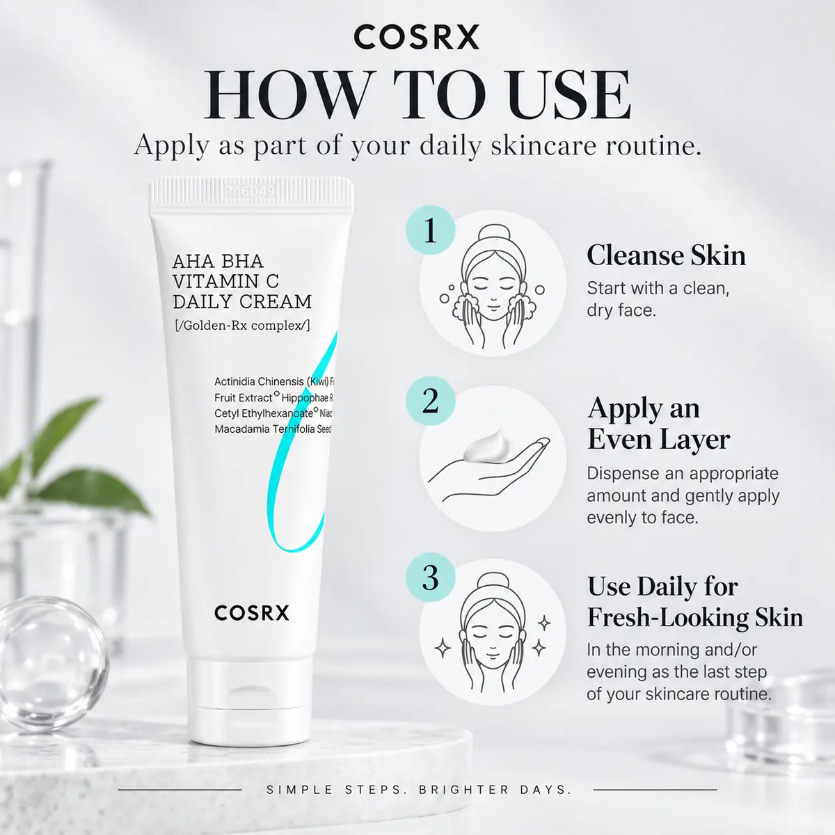 COSRX Refresh AHA BHA Vitamin C Daily Cream 50ml