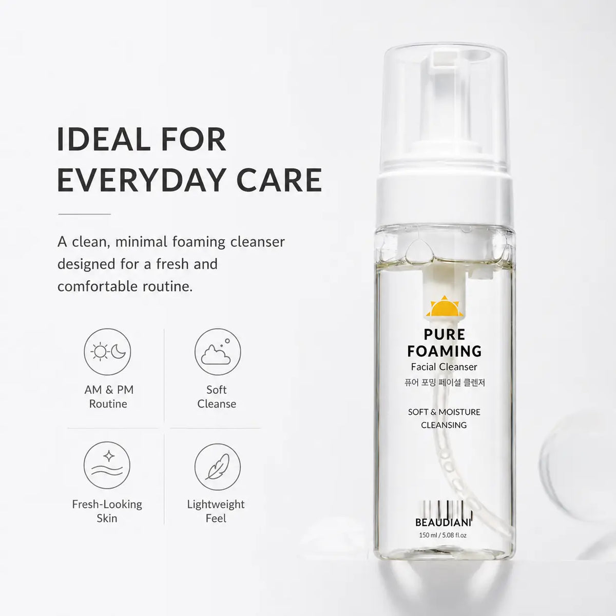 BEAUDIANI Pure Foaming Facial Cleanser 150ml