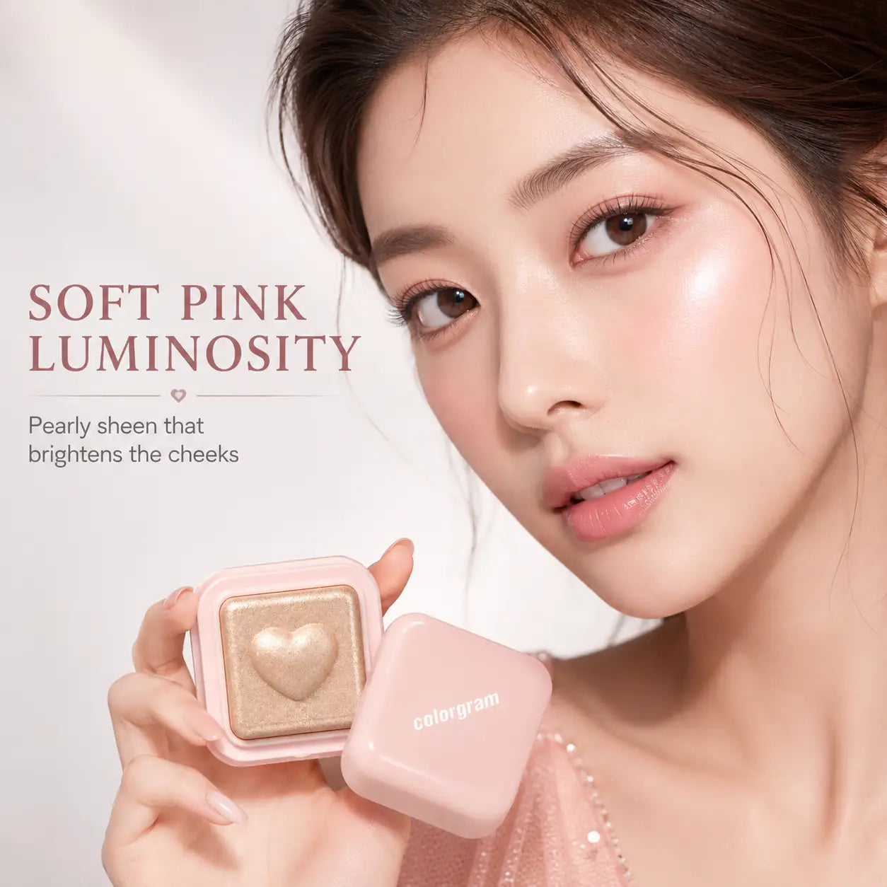 Colorgram Milk Bling Heartlighter 01 Peach Heart (view 9)