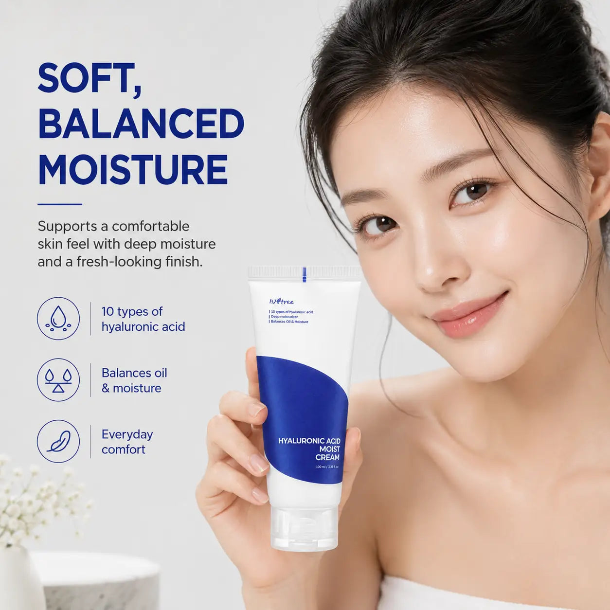 Isntree Hyaluronic Acid Moist Cream Moisturiser 100ml