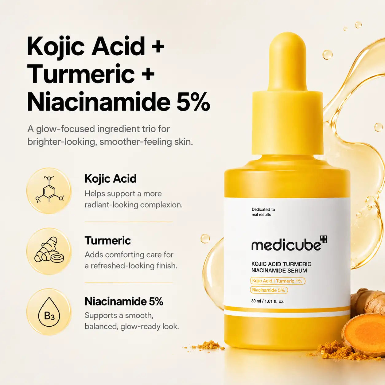 Medicube Kojic Acid Turmeric Niacinamide Serum 30ml