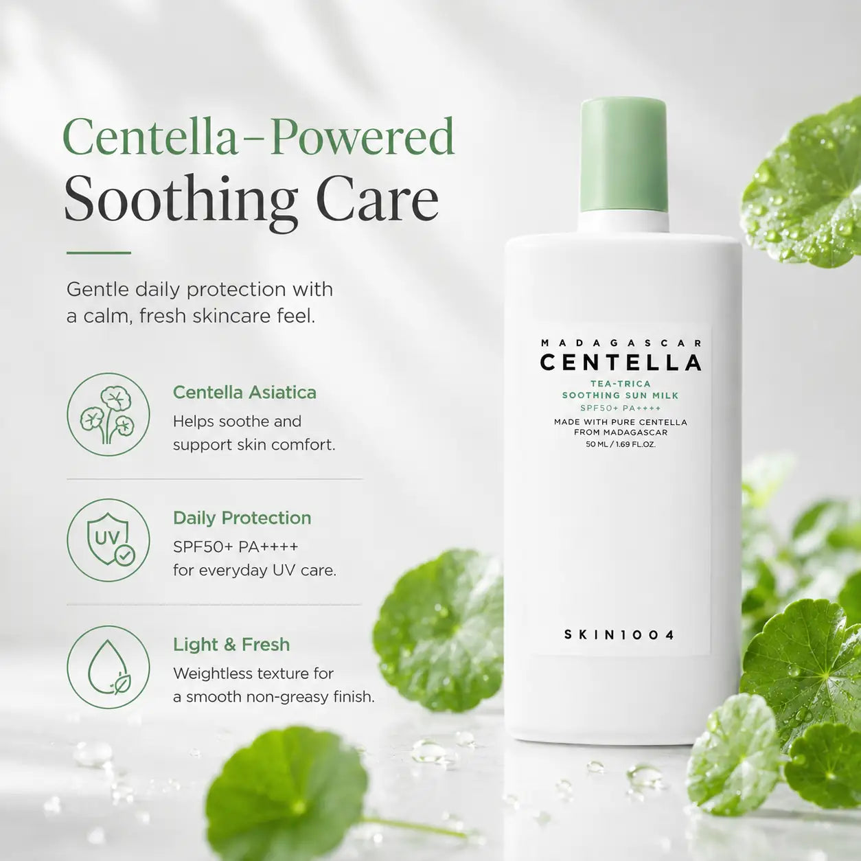SKIN1004 Madagascar Centella Tea-Trica Soothing Sun Milk 50ml