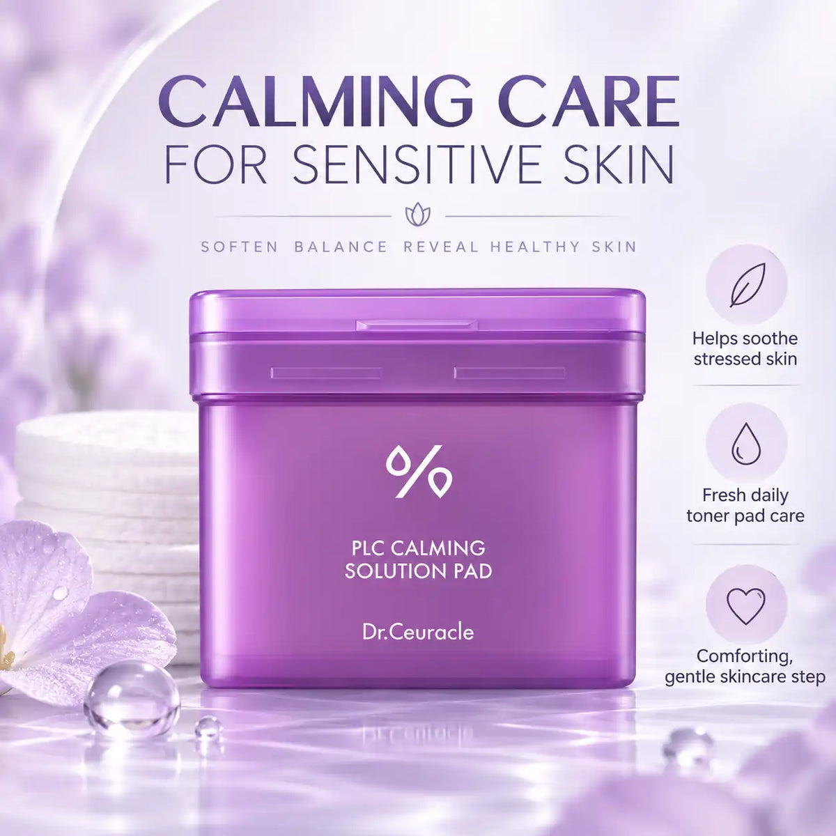 Dr. Ceuracle Plc Calming Solution Pad 220ml 130PADS 130PADS 220ml