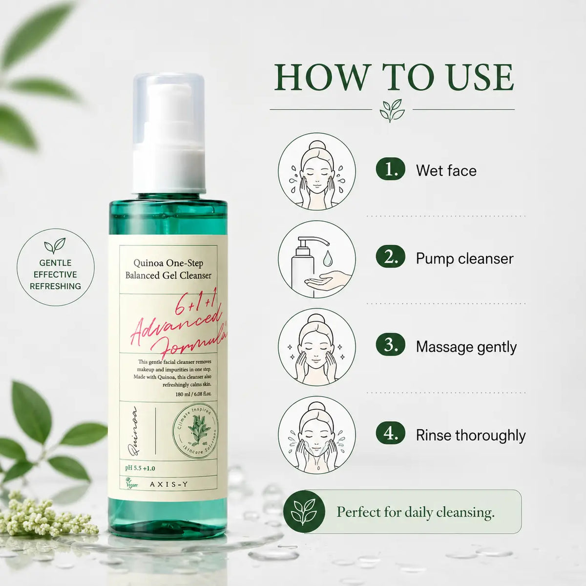 AXIS-Y Quinoa One Step Balanced Gel Cleanser 180ml