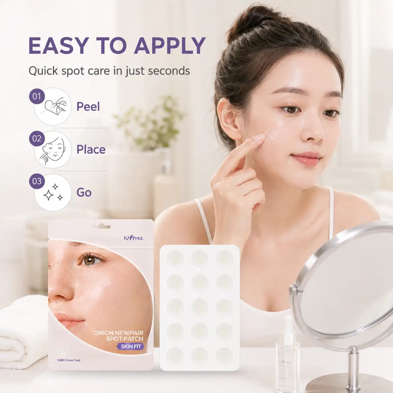 Isntree Onion Newpair Spot Patch Skin Fit 15 Patches