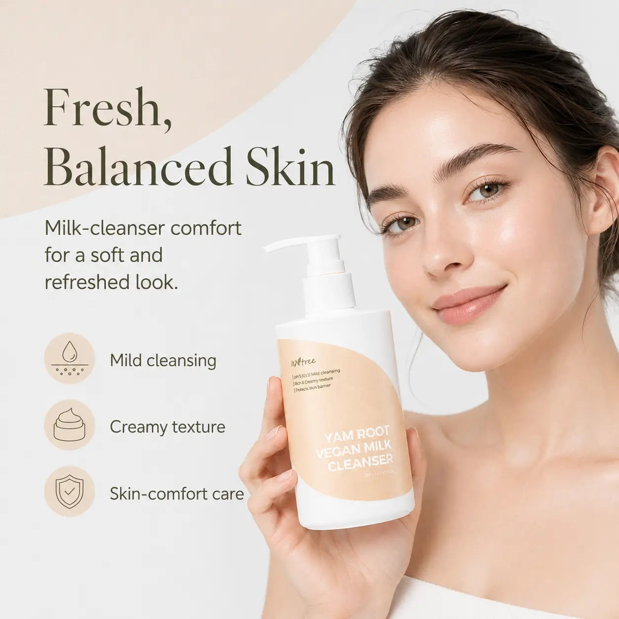 Isntree Yam Root Vegan Milk Cleanser 220ml