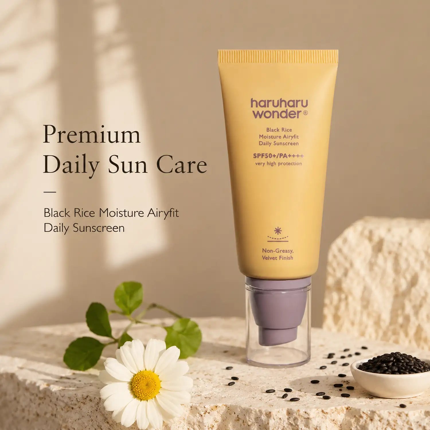 Haruharu Wonder Black Rice Moisture Airyfit Daily Sunscreen SPF50+ PA++++ 50ml