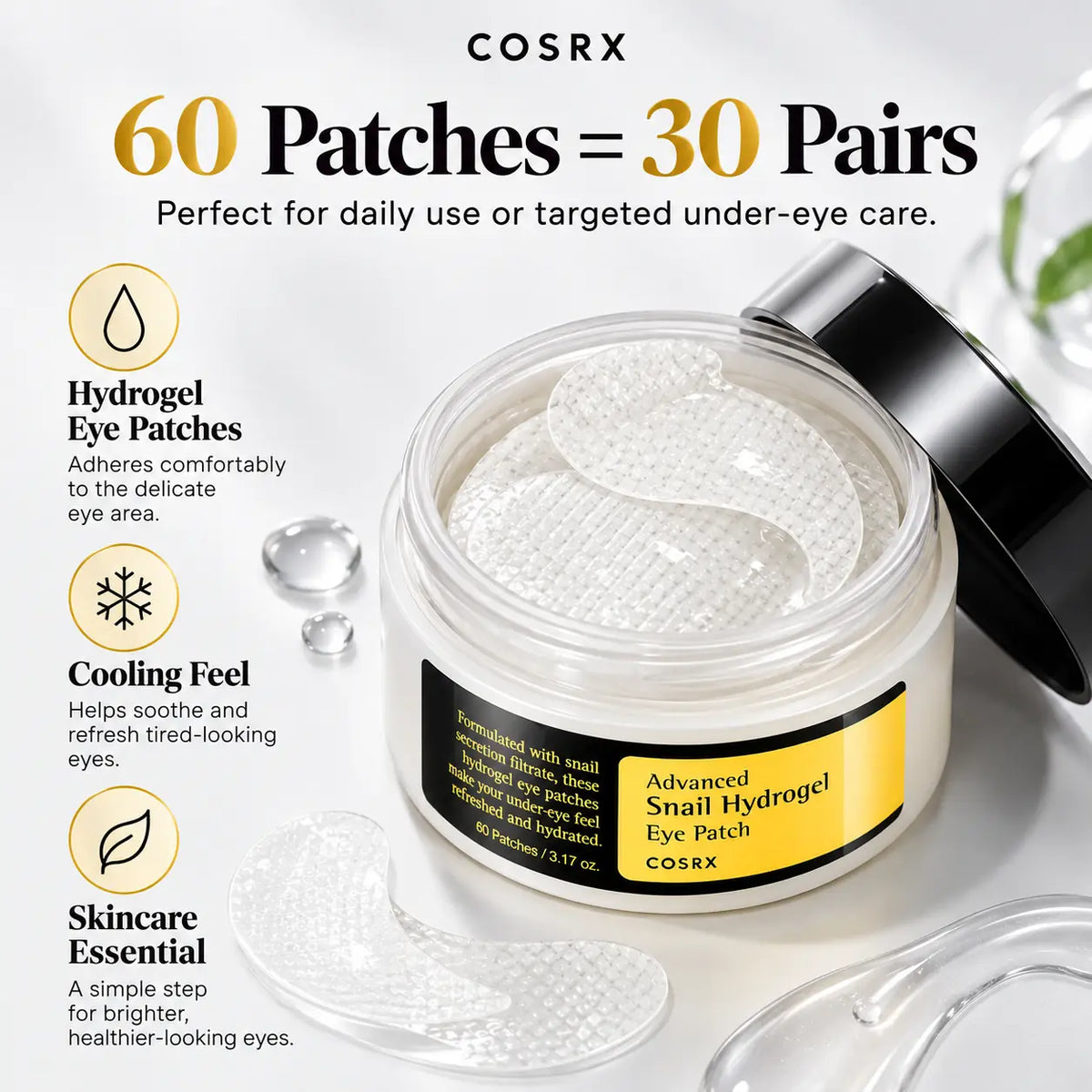 COSRX Advanced Snail Hydrogel Eye Patch Nail Polish Nail Color 60ea