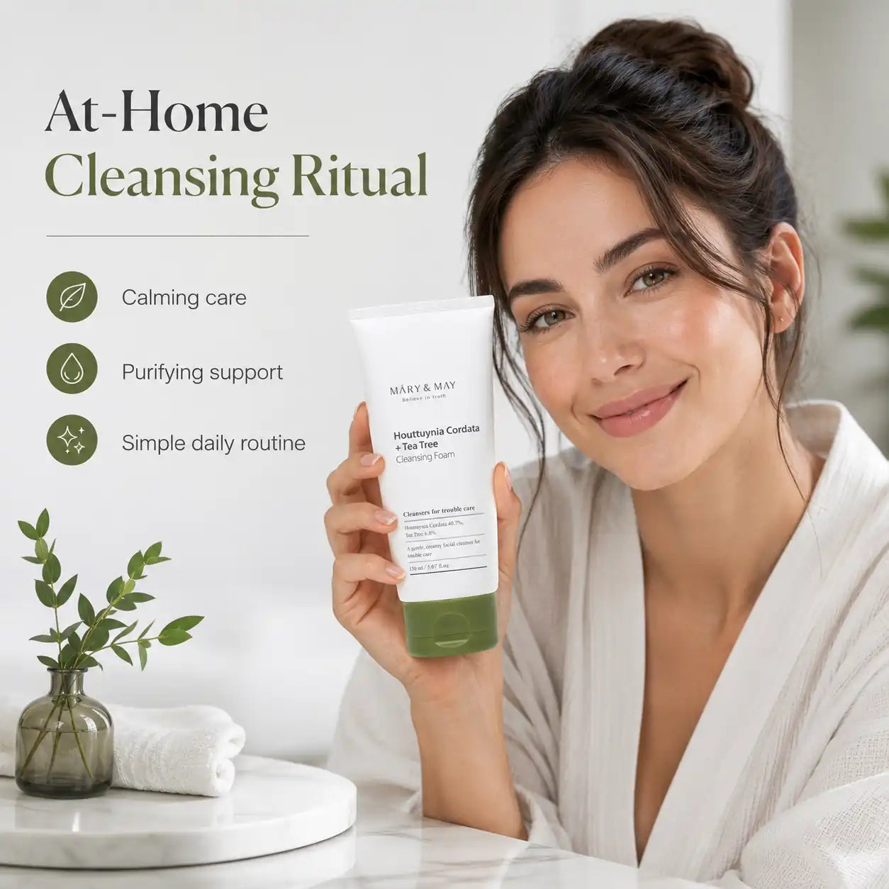 Mary&May Houttuynia Cordata + Tea Tree Cleansing Foam 150ml