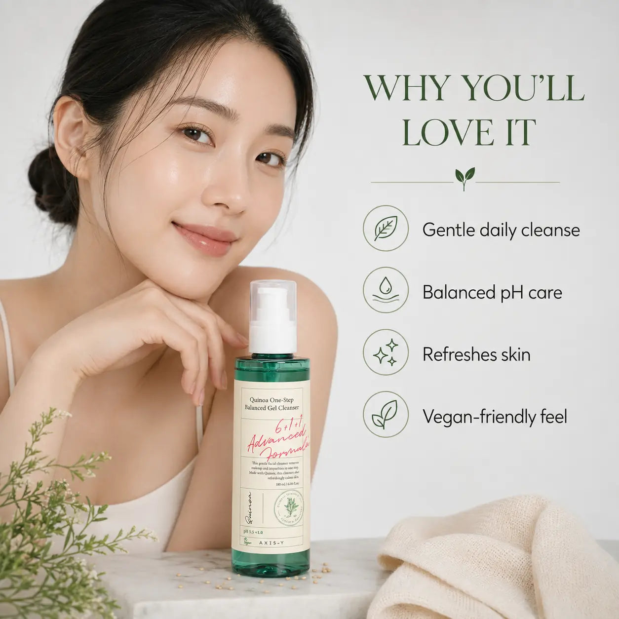AXIS-Y Quinoa One Step Balanced Gel Cleanser 180ml