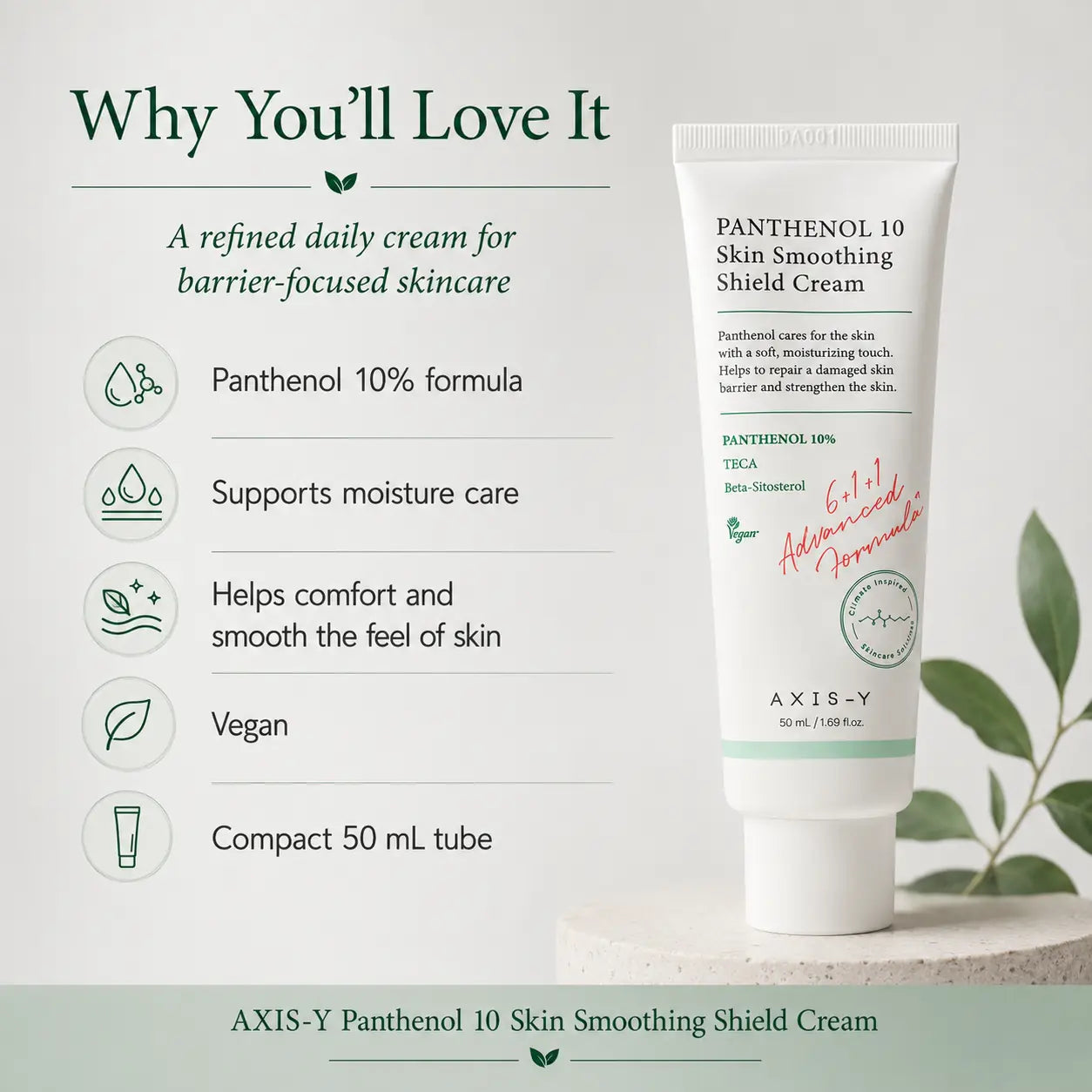 AXIS-Y Panthenol 10 Skin Smoothing Shield Cream 50ml