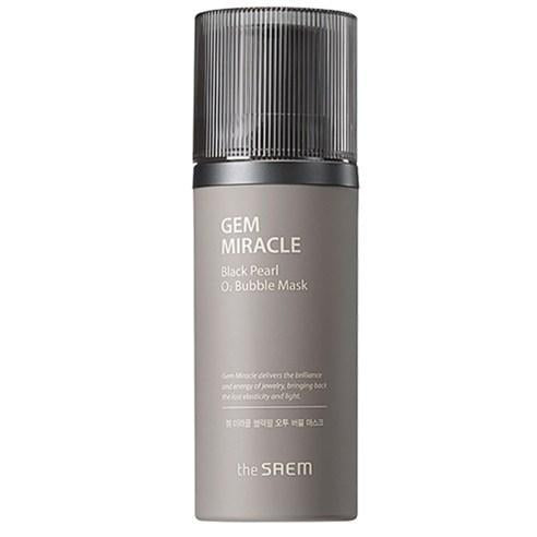 the The Saem Black Pearl Bubble Mask jar shown with the lid removed