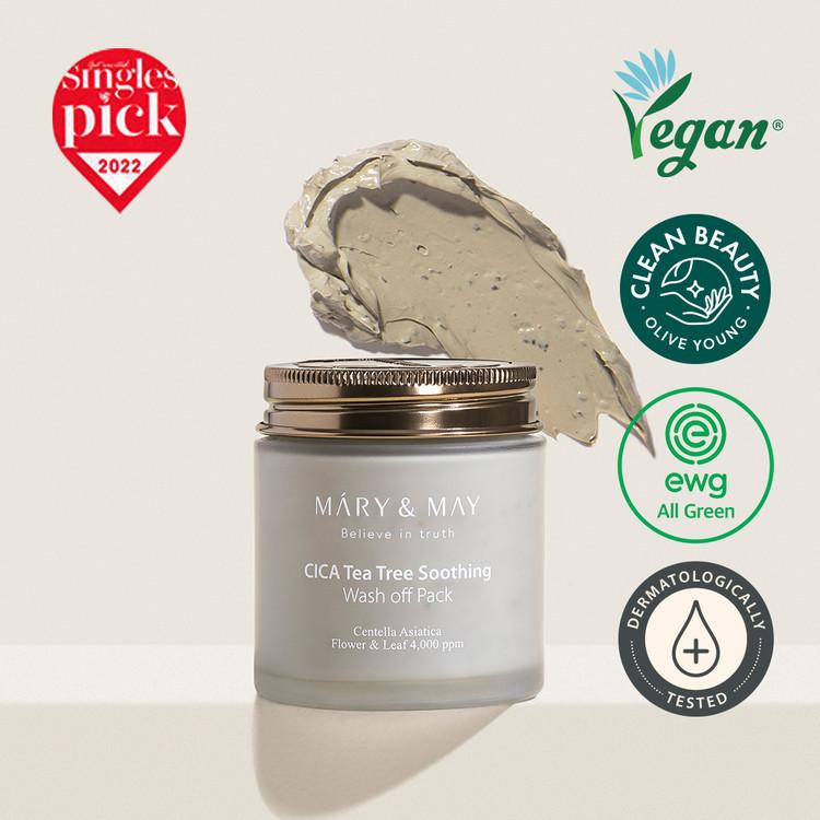 Mary&May CICA TeaTree Soothing Wash Off Pack 125g Korean skincare product image