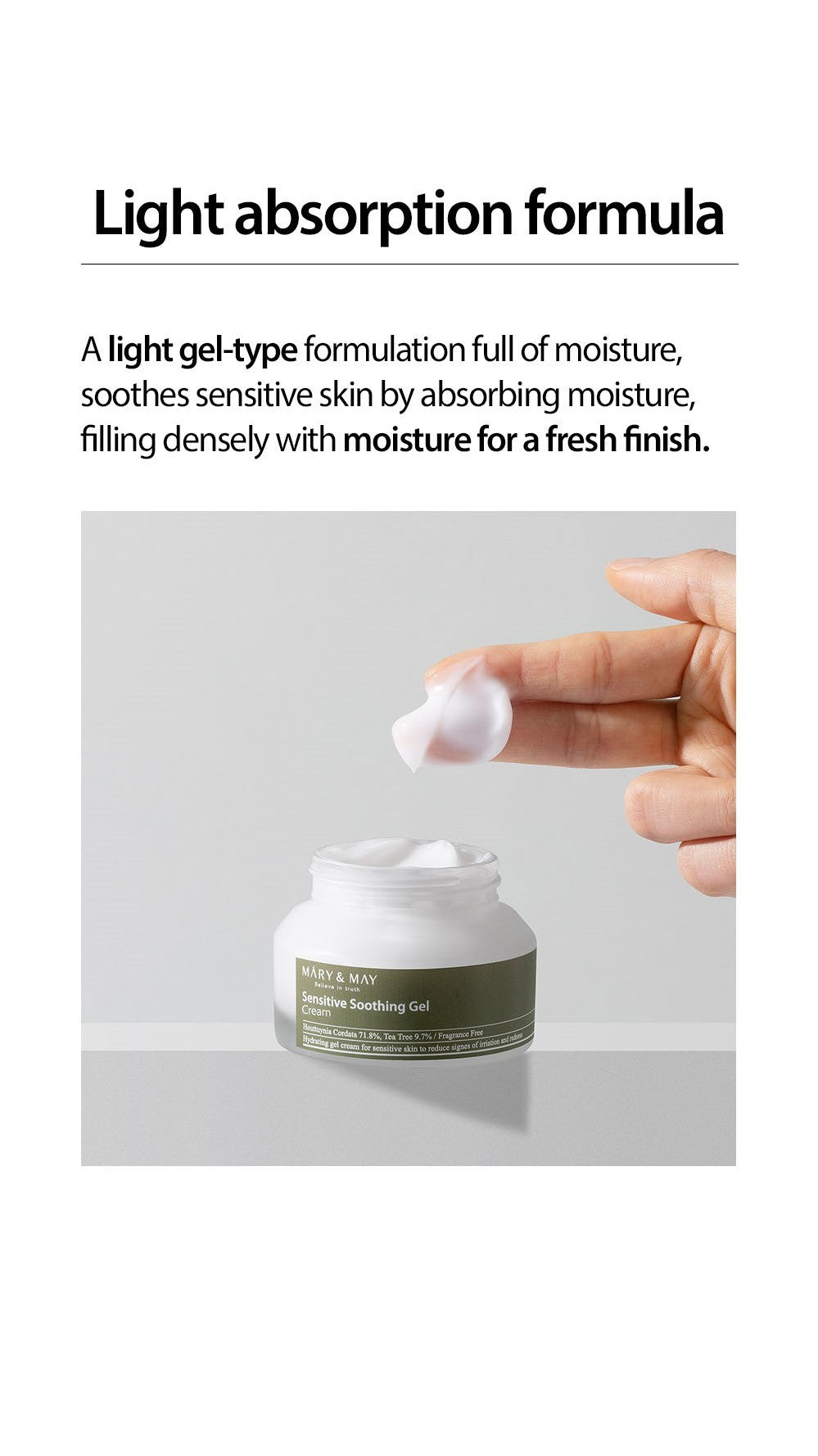 Mary&May Sensitive Soothing Gel Cream 70g Korean skincare product image