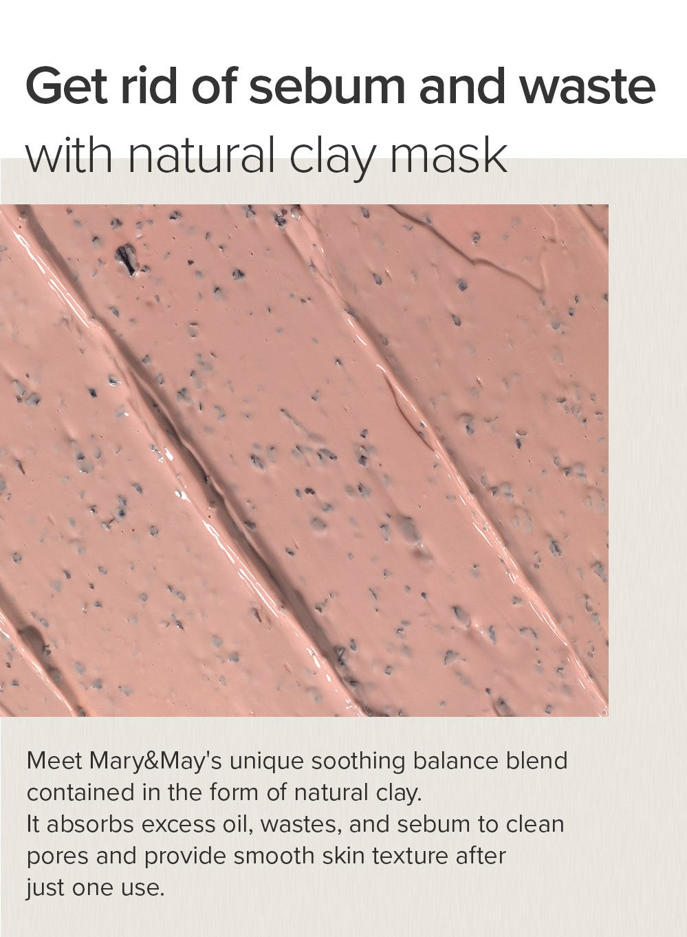 Model applying rose clay mask avoiding eye and mouth area