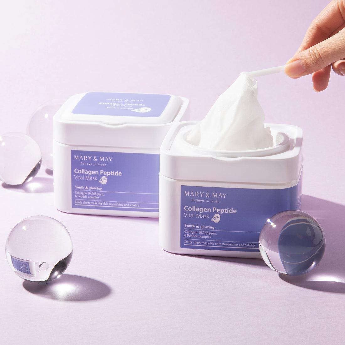 Mary&May Collagen Peptide Vital Mask 30EA 400g Korean toner product image