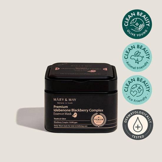 Mary&May Premium Idebenone Blackberry Complex Essence Mask 20EA 250g Korean toner product image