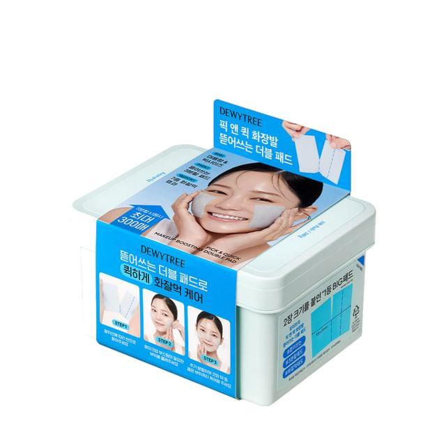 DEWYTREE Pick and Quick Makeup Boosting Double Pad 100ea Korean toner product image